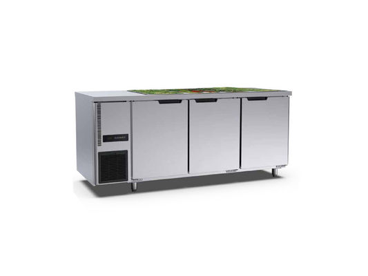 3 acciaio inossidabile commerciale del congelatore verticale 1800×700×800mm della porta per l'hotel del forno