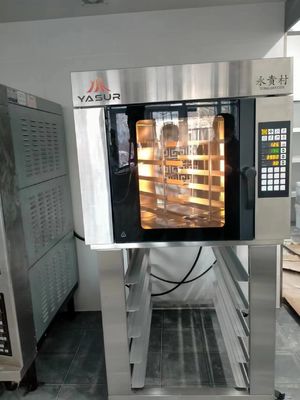 Vassoi convenzionali di Oven Five Stati Uniti del gas dell'aria calda di Yasur 18&quot;» pane del croissant X26 e forno danesi 9.5Kw della pasticceria, con vapore