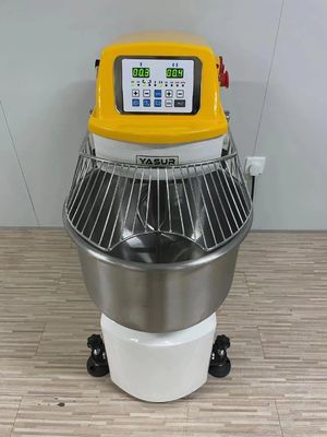 impastatrice a spirale resistente di acciaio inossidabile di velocità doppia dell'impastatrice 4.5kw 50 chilogrammi con la griglia della ciotola