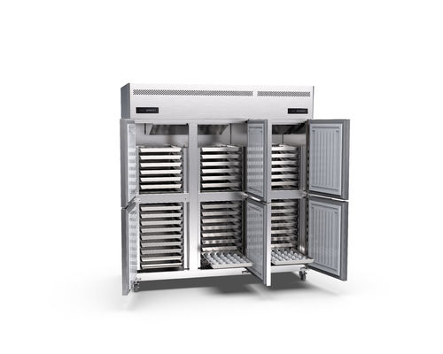 850w grande congelatore verticale commerciale della porta dei vassoi 220v 6 del congelatore verticale 45