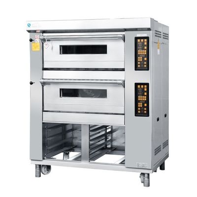 2 piattaforma 4 Tray Bakery Deck Oven 40X60cm per cottura della pizza del biscotto dei dolci del pane