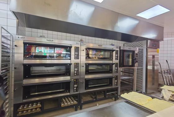gas asiatico Oven For Bread della piattaforma del vassoio 3 del forno 9 della piattaforma del forno 40x60