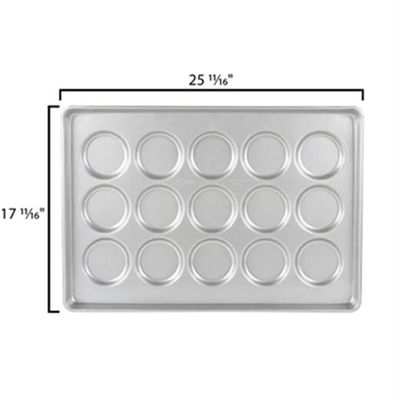 Panino di hamburger d'acciaio lustrato a 3 pollici di RK Bakeware Cina Aluminumized Pan Baking Tray