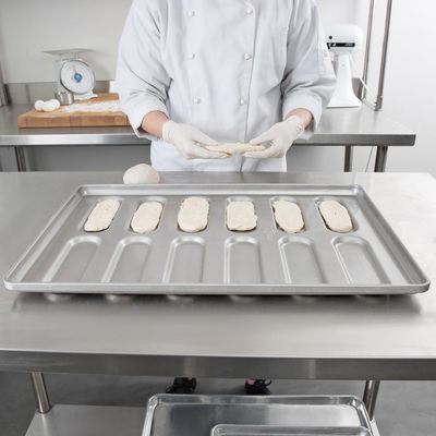 41055 ha lustrato il panino arrotondato d'acciaio alluminato Pan Tray di panino imbottito di conclusione