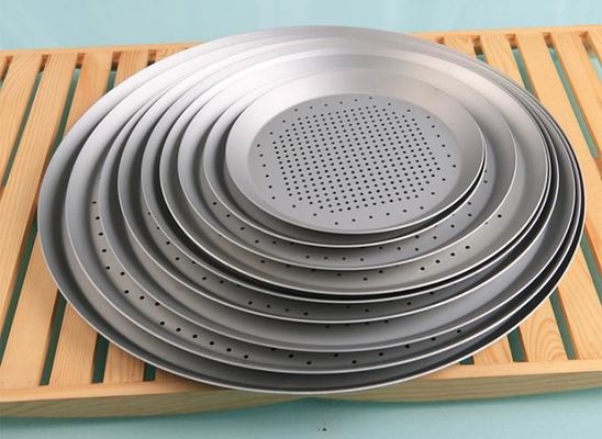 Vassoio perforato a 16 pollici bollente di alluminio perforato della pizza di Tray Round Hard Anodised