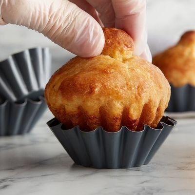 Muffa di alluminio antiaderante di Mini Fluted Brioche Cake Pan della muffa del bigné del NSF Telfon di servizio d'alimentazione