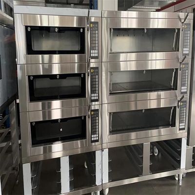 Piattaforma 220V/380V del forno 3 della piattaforma del forno di domino di Pizza Hut per 6&quot; 9&quot; 12&quot; intorno alle pentole della pizza