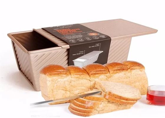 La pagnotta di alluminio antiaderante dell'oro del NSF di servizio d'alimentazione filtra la pagnotta ondulata Pan Bread Tin