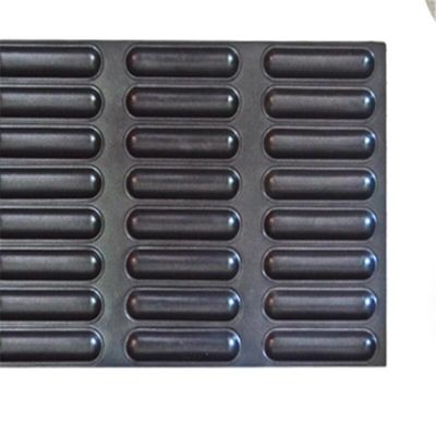 panino antiaderante del hot dog di 1.5mm che cuoce Tray Black Aluminum Bun Pan